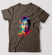 Load image into Gallery viewer, John Lennon T-Shirt for Men-Olive Green-Ektarfa.online
