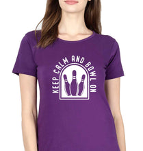 Load image into Gallery viewer, Bowling T-Shirt for Women-Purple-Ektarfa.online
