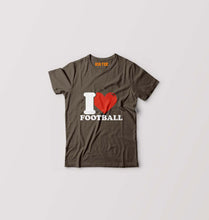 Load image into Gallery viewer, I Love Football Kids T-Shirt for Boy/Girl-Olive Green-Ektarfa.online
