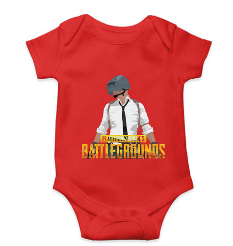 PUBG Player Unknown's Battleground Romper For Baby Boy/Girl-0-5 Months(18 Inches)-Red-Ektarfa.online