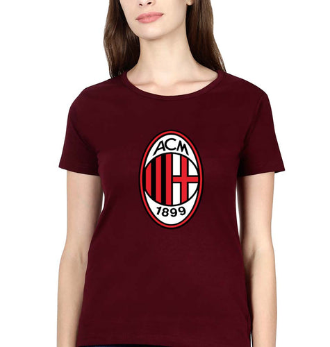 A.C. Milan T-Shirt for Women-Maroon-Ektarfa.online