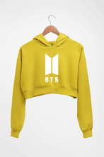 Load image into Gallery viewer, BTS Crop HOODIE FOR WOMEN-Mustard Yellow-Ektarfa.online

