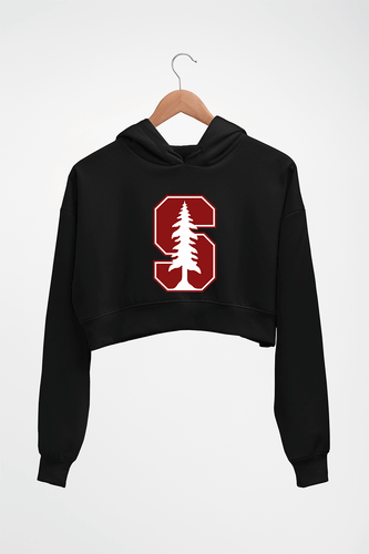 Stanford Crop HOODIE FOR WOMEN-Black-Ektarfa.online