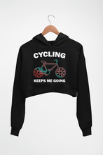 Load image into Gallery viewer, Cycling Crop HOODIE FOR WOMEN-Black-Ektarfa.online
