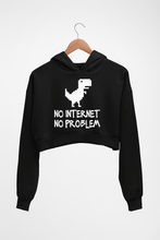 Load image into Gallery viewer, Internet Crop HOODIE FOR WOMEN-Black-Ektarfa.online
