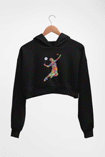 Load image into Gallery viewer, Badminton Crop HOODIE FOR WOMEN-Black-Ektarfa.online
