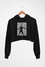 Load image into Gallery viewer, Cristiano Ronaldo CR7 Crop HOODIE FOR WOMEN-Black-Ektarfa.online
