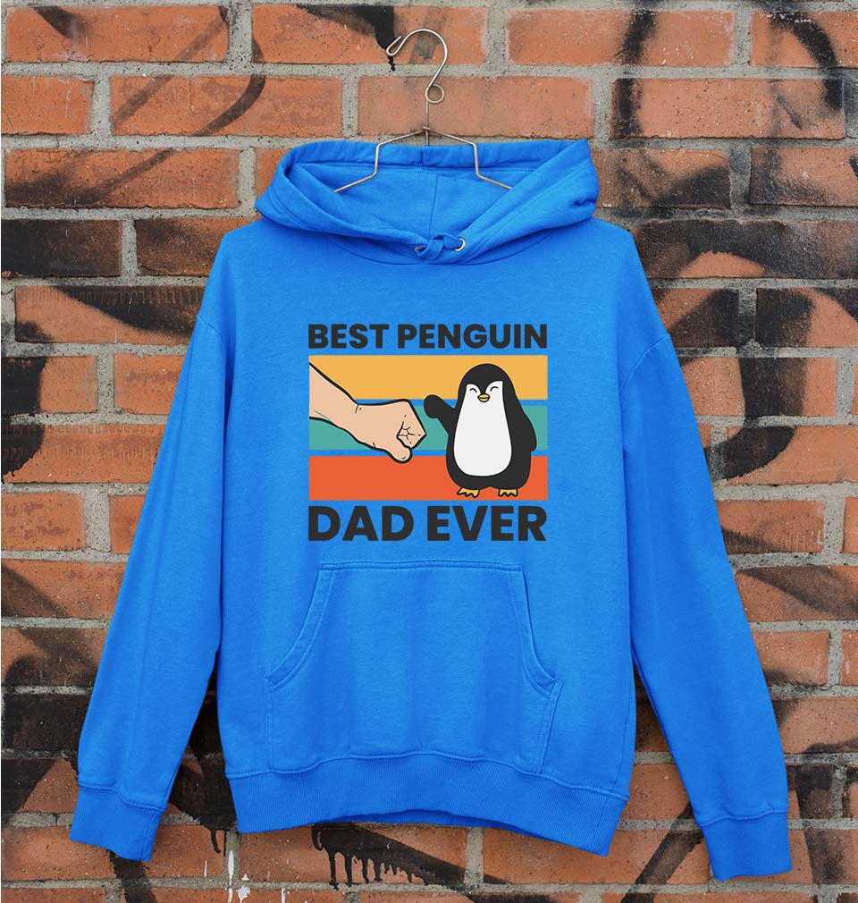 Penguin Dad Unisex Hoodie for Men/Women-Royal Blue-Ektarfa.online