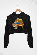 Load image into Gallery viewer, Piano Crop HOODIE FOR WOMEN-Black-Ektarfa.online
