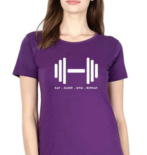 Load image into Gallery viewer, Gym T-Shirt for Women-Purple-Ektarfa.online
