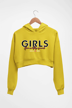 Load image into Gallery viewer, Gym Girl Power Crop HOODIE FOR WOMEN-Mustard Yellow-Ektarfa.online

