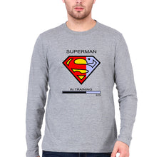Load image into Gallery viewer, Superman Gym Full Sleeves T-Shirt for Men-Grey Melange-Ektarfa.online
