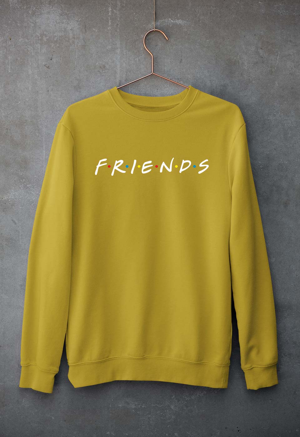 Friends Unisex Sweatshirt for Men/Women-Mustard Yellow-Ektarfa.online