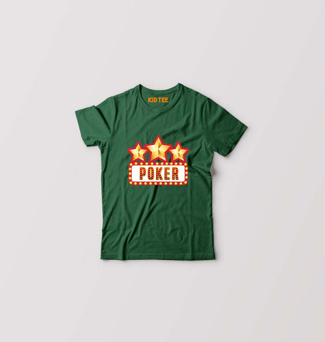 Poker Kids T-Shirt for Boy/Girl-0-1 Year(20 Inches)-Dark Green-Ektarfa.online