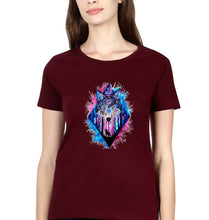 Load image into Gallery viewer, Wolf T-Shirt for Women-Maroon-Ektarfa.online
