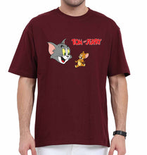 Load image into Gallery viewer, Tom and Jerry Oversized T-Shirt for Men-Maroon-Ektarfa.online
