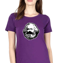 Load image into Gallery viewer, Karl Marx T-Shirt for Women-Purple-Ektarfa.online
