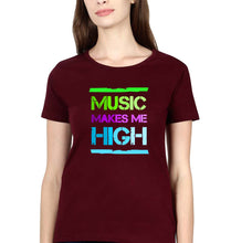 Load image into Gallery viewer, Music T-Shirt for Women-Maroon-Ektarfa.online
