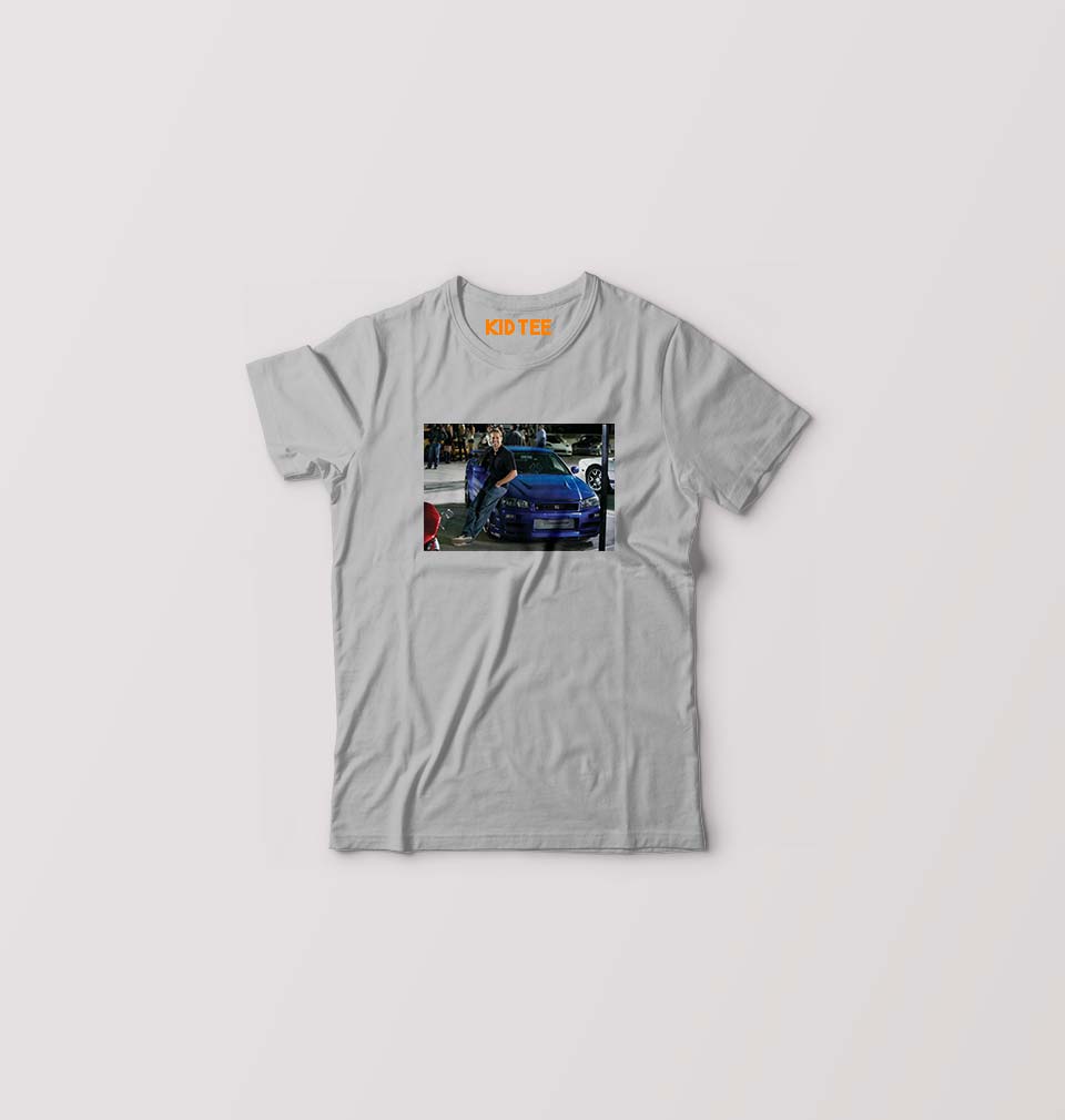 paul walker fast and furious Kids T-Shirt for Boy/Girl-Grey-Ektarfa.online