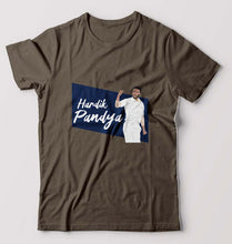Load image into Gallery viewer, Hardik Pandya T-Shirt for Men-Olive Green-Ektarfa.online

