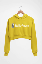 Load image into Gallery viewer, Rolls Royce Crop HOODIE FOR WOMEN-Mustard Yellow-Ektarfa.online
