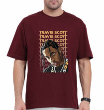 Load image into Gallery viewer, Travis Scott Oversized T-Shirt for Men-Maroon-Ektarfa.online
