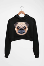 Load image into Gallery viewer, Pug Dog Crop HOODIE FOR WOMEN-Black-Ektarfa.online
