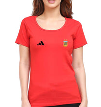 Load image into Gallery viewer, Argentina Football T-Shirt for Women-Red-Ektarfa.online
