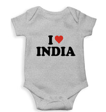 Load image into Gallery viewer, I Love India Kids Romper For Baby Boy/Girl-0-5 Months(18 Inches)-Grey-Ektarfa.online
