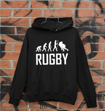 Load image into Gallery viewer, Rugby Evolution Unisex Hoodie for Men/Women-Black-Ektarfa.online
