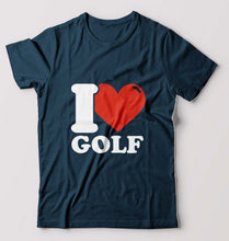Load image into Gallery viewer, I Love Golf T-Shirt for Men-Petrol Blue-Ektarfa.online
