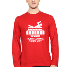 Load image into Gallery viewer, Swimming Full Sleeves T-Shirt for Men-Red-Ektarfa.online
