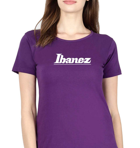 Ibanez Guitar T-Shirt for Women-Purple-Ektarfa.online