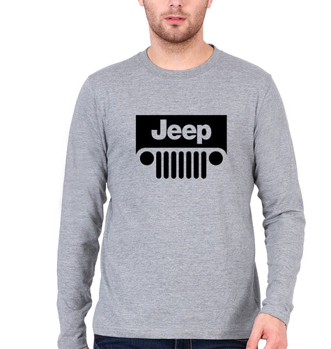 Jeep Full Sleeves T-Shirt for Men-Grey-Ektarfa.online