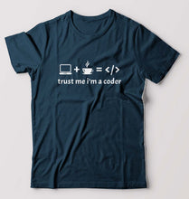 Load image into Gallery viewer, COder T-Shirt for Men-Petrol Blue-Ektarfa.online
