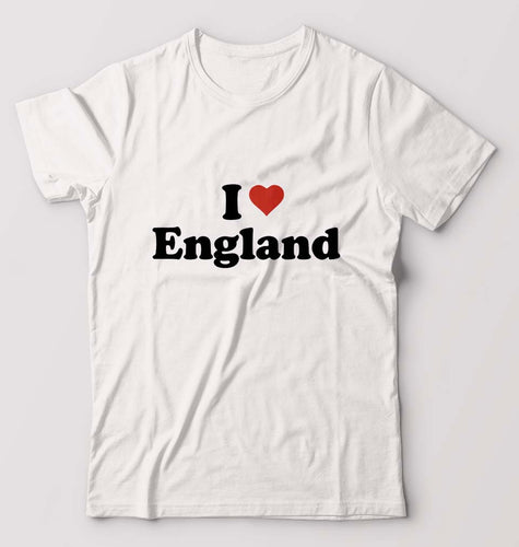 I Love England T-Shirt for Men-White-Ektarfa.online