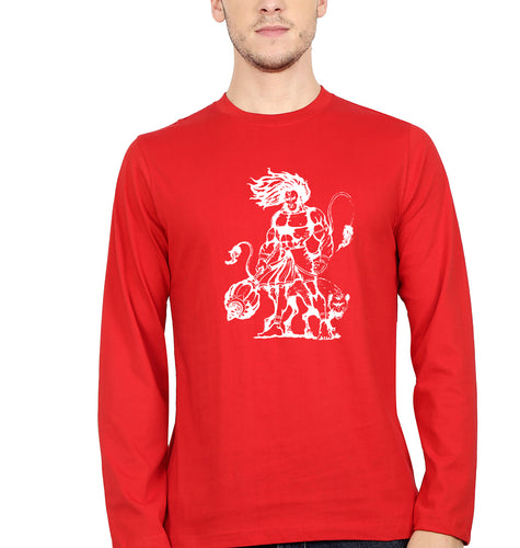Hanuman Ji (God) Full Sleeves T-Shirt for Men-Red-Ektarfa.online