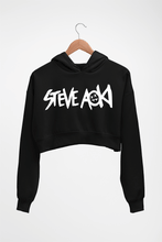 Load image into Gallery viewer, Steve Aoki Crop HOODIE FOR WOMEN-Black-Ektarfa.online
