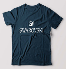 Load image into Gallery viewer, Swarovski T-Shirt for Men-S(38 Inches)-Petrol Blue-Ektarfa.online
