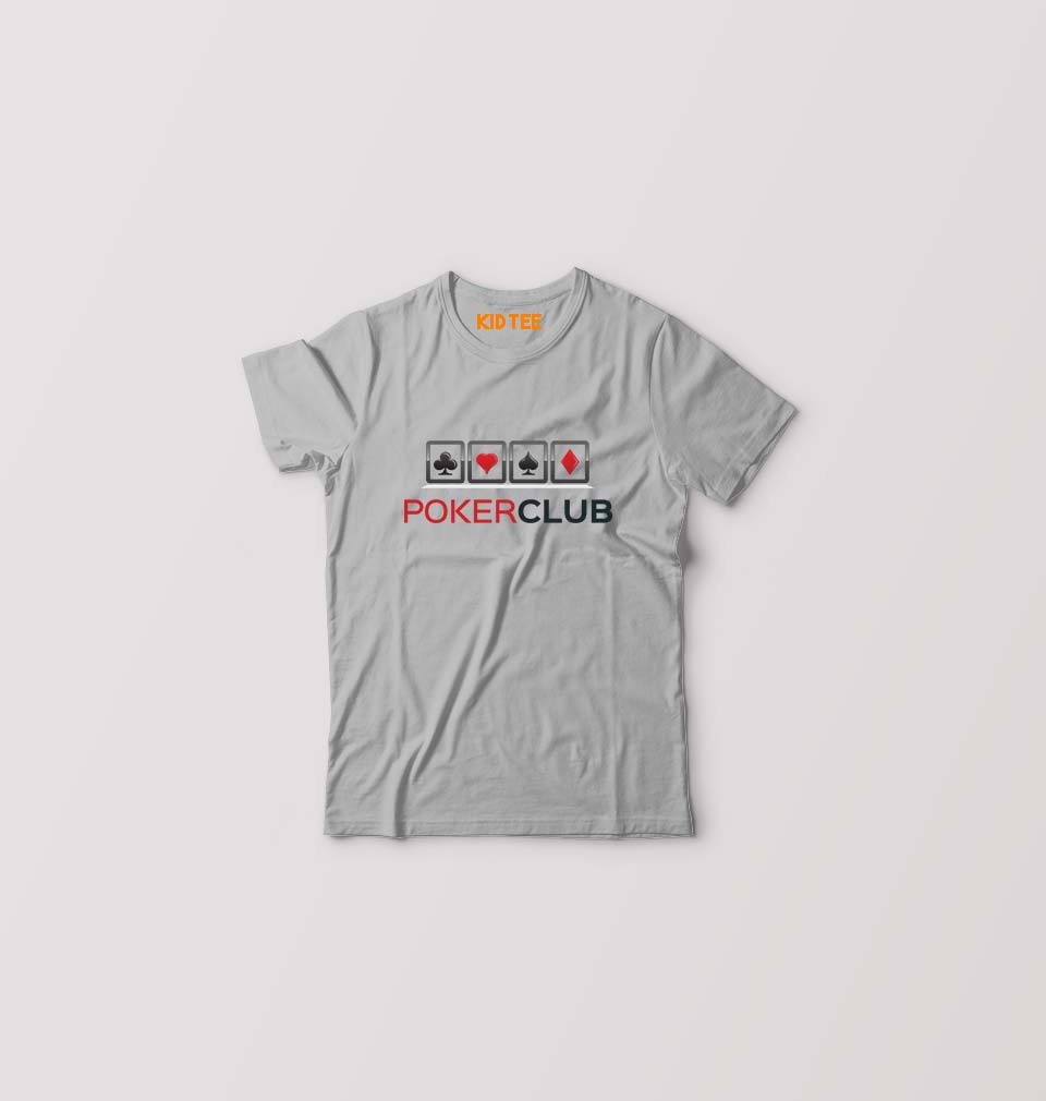 Poker Kids T-Shirt for Boy/Girl-Grey-Ektarfa.online