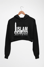 Load image into Gallery viewer, Islam Crop HOODIE FOR WOMEN-Black-Ektarfa.online
