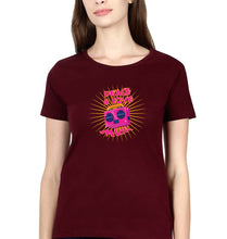 Load image into Gallery viewer, Psychedelic Music Peace Love T-Shirt for Women-Maroon-Ektarfa.online

