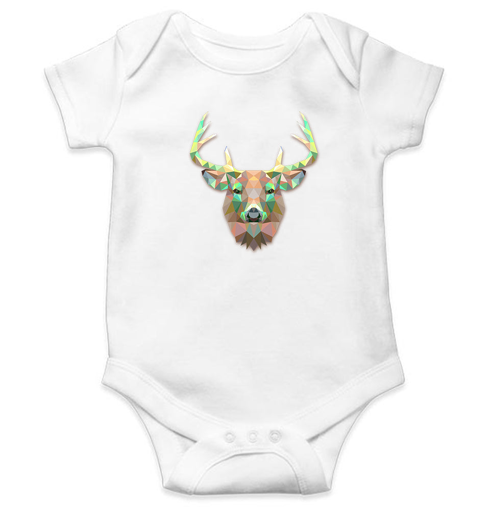 TRIANGLE_DEER Kids Romper For Baby Boy/Girl-0-5 Months(18 Inches)-White-Ektarfa.online