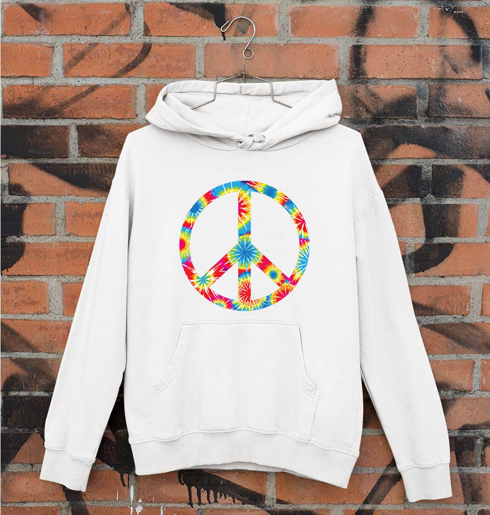 Trippy Psychedelic Peace Unisex Hoodie for Men/Women-White-Ektarfa.online