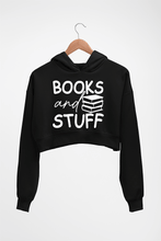 Load image into Gallery viewer, Books Crop HOODIE FOR WOMEN-Black-Ektarfa.online
