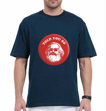 Load image into Gallery viewer, Karl Marx Oversized T-Shirt for Men-Petrol Blue-Ektarfa.online
