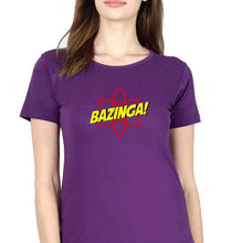 Load image into Gallery viewer, Sheldon Cooper Bazinga T-Shirt for Women-Purple-Ektarfa.online
