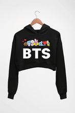 Load image into Gallery viewer, BTS Crop HOODIE FOR WOMEN-Black-Ektarfa.online
