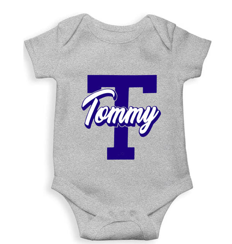 Varsity Tommy Romper For Baby Boy/Girl-Grey-Ektarfa.online