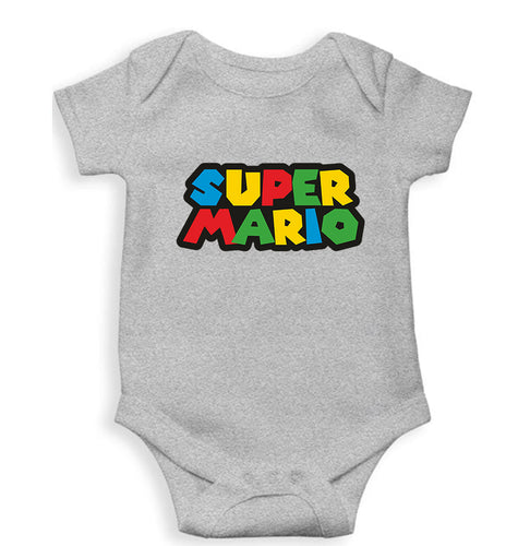 Super Mario Kids Romper For Baby Boy/Girl-Grey-Ektarfa.online